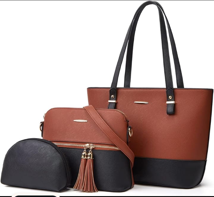 Trendy 3-Piece Soft Leather Purse Set – Ideal for Every Occasion