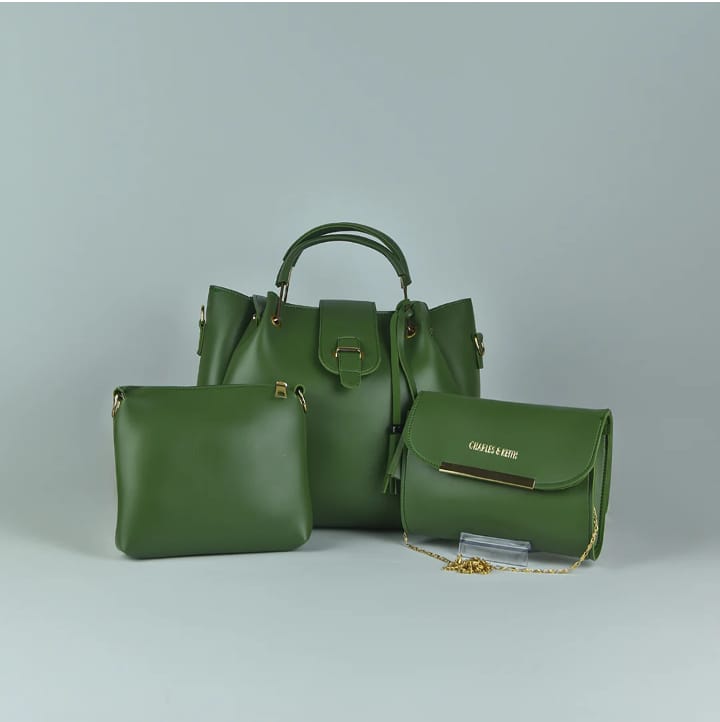Luxury 3-Piece Genuine Leather Bag Set - Durable & Stylish