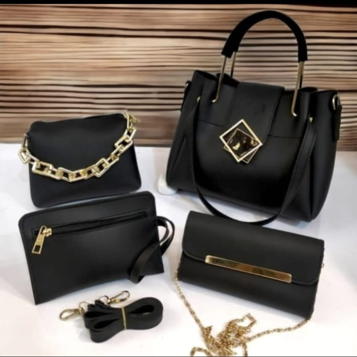 Stylish 4-Piece Handbag Set – Stylish Tote, Shoulder Bag, Crossbody & Pouch