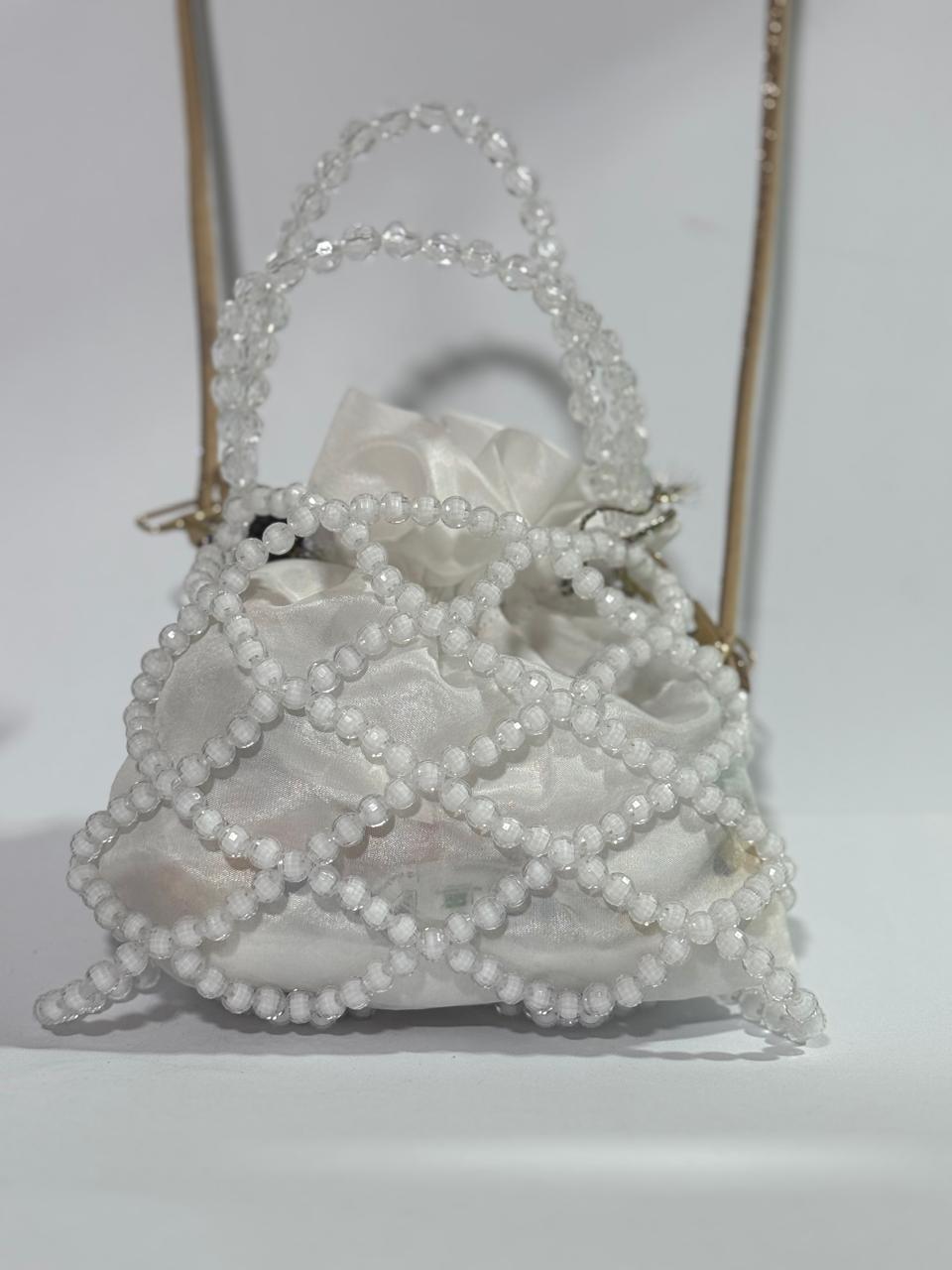 Cute Beaded Pearls Bag for Girls