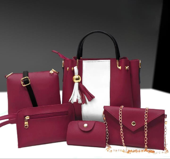 Fashionable 5-Piece Designer Leather Bag Set- Durable &stylish