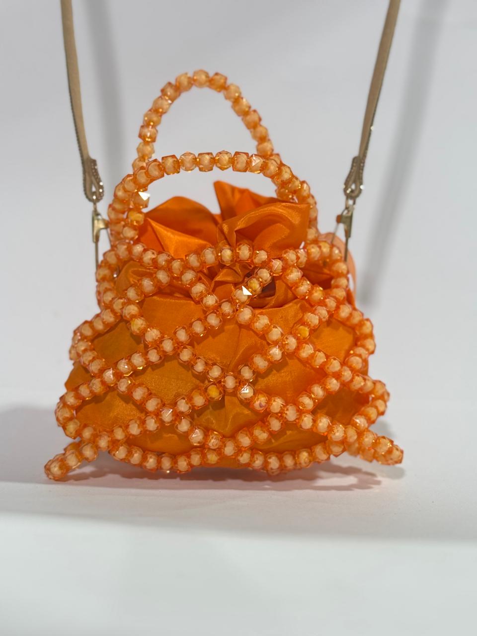 Cute Beaded Pearls Bag for Girls