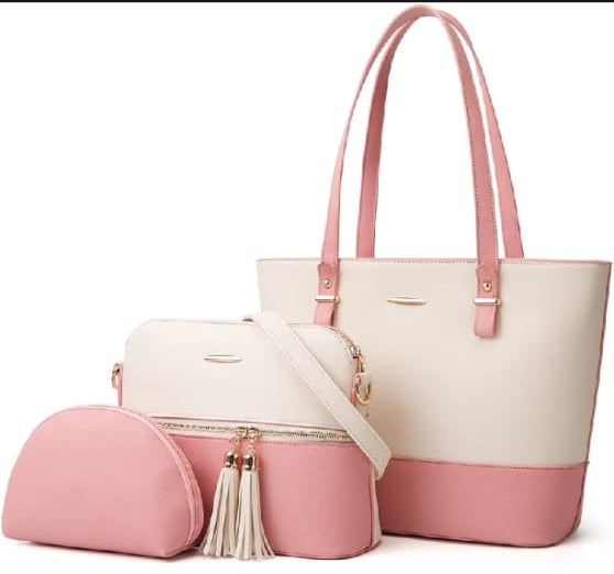 Trendy 3-Piece Soft Leather Purse Set – Ideal for Every Occasion