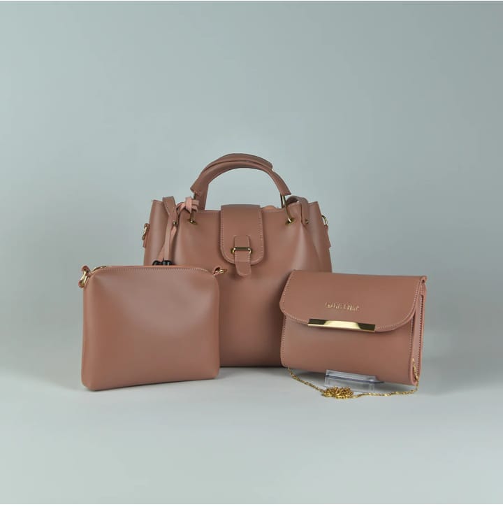 Luxury 3-Piece Genuine Leather Bag Set - Durable & Stylish