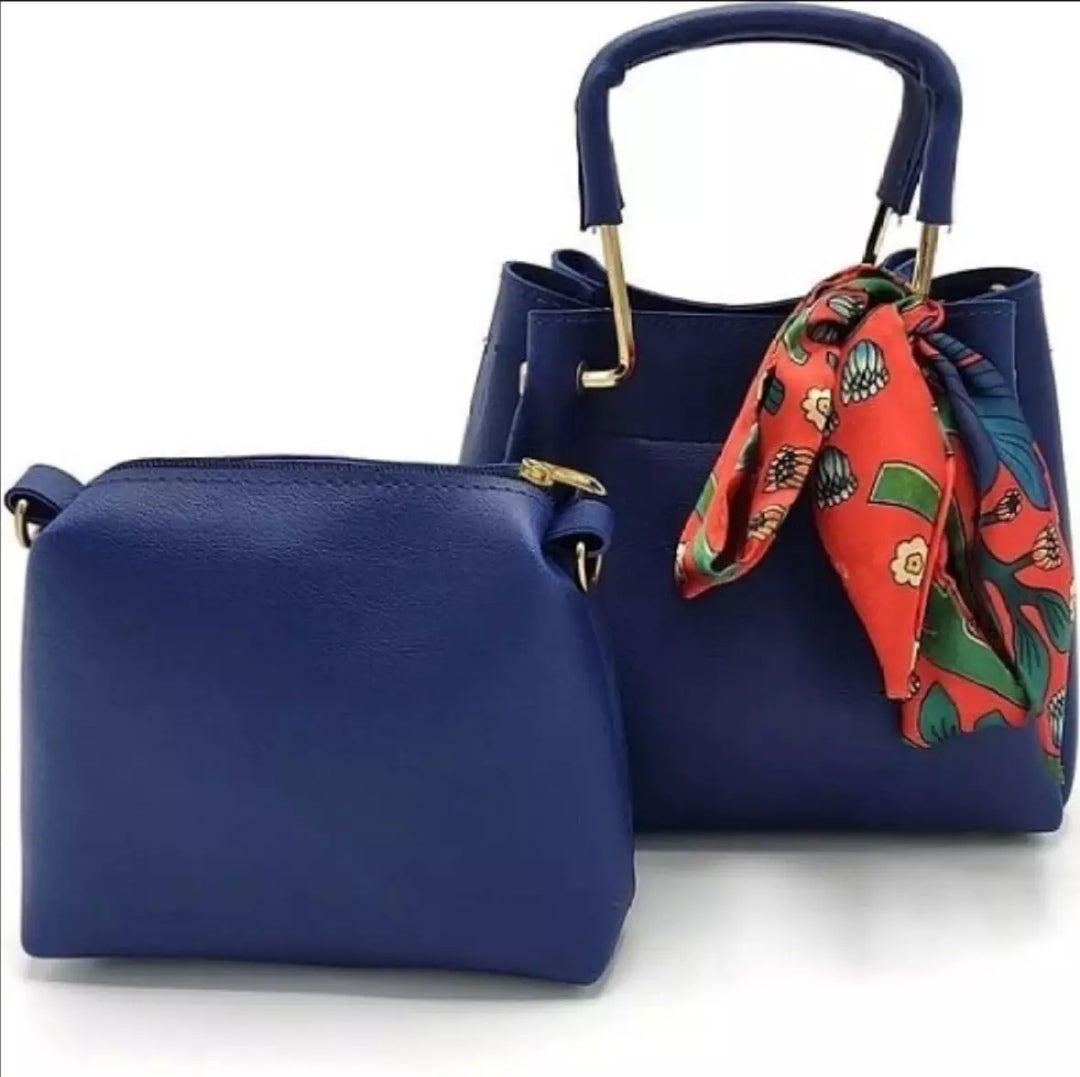 Stylish Women's 2-Piece Leather Bag Combo – Hand Bag & Pouch