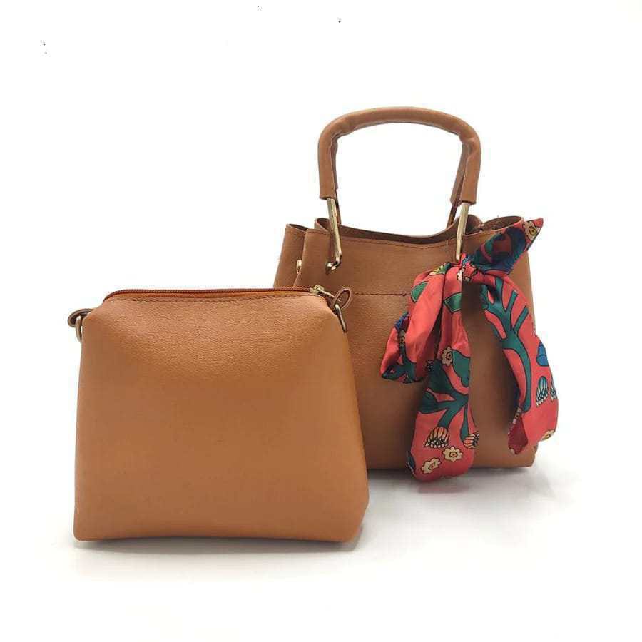 Stylish Women's 2-Piece Leather Bag Combo – Hand Bag & Pouch