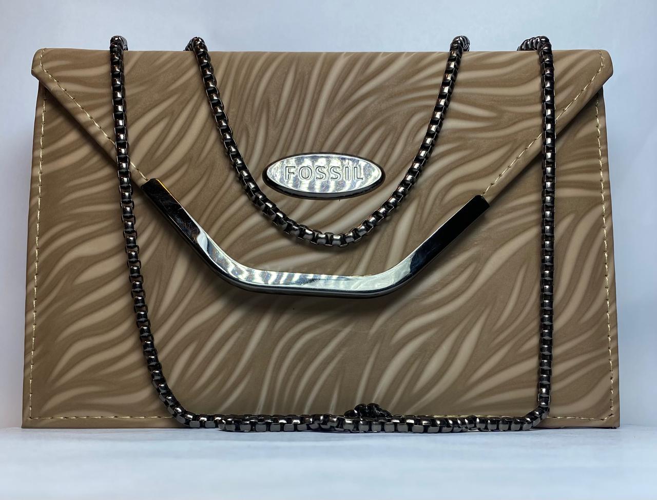 Elegant Fossil Chain Shoulder Bag - Stylish Women's Handbag for Every Occasion