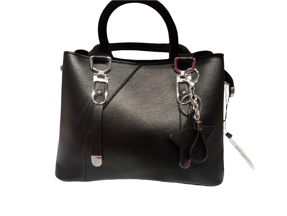 Trendy Leather Handbag with Star Charm – Stylish & Spacious Shoulder Bag