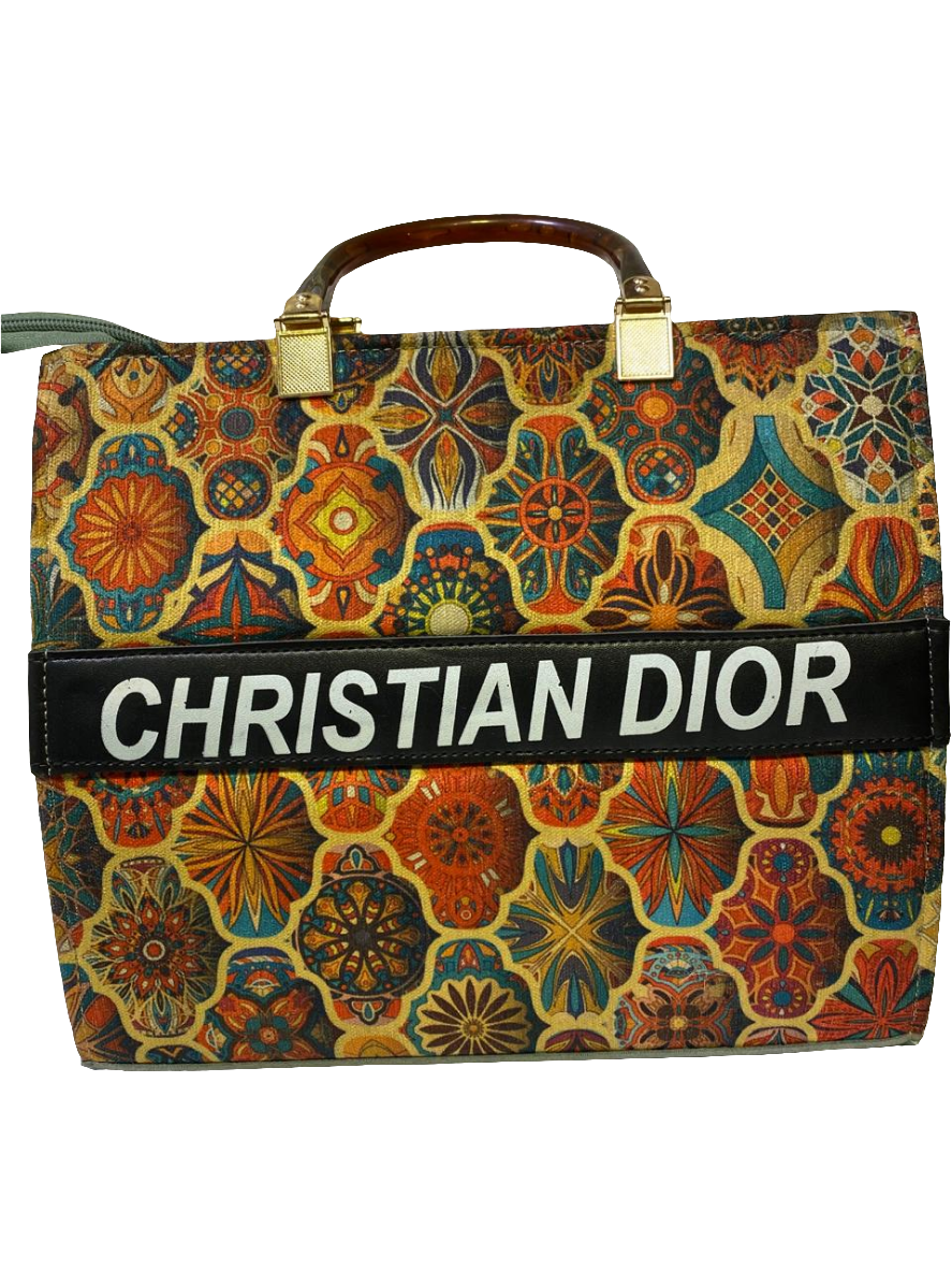 Luxury Inspired Velvet Tote Bag – with Elegant Floral Design
