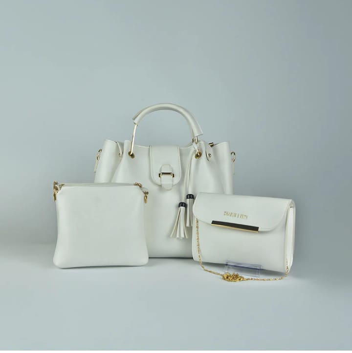 Luxury 3-Piece Genuine Leather Bag Set - Durable & Stylish