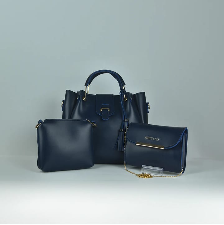 Luxury 3-Piece Genuine Leather Bag Set - Durable & Stylish
