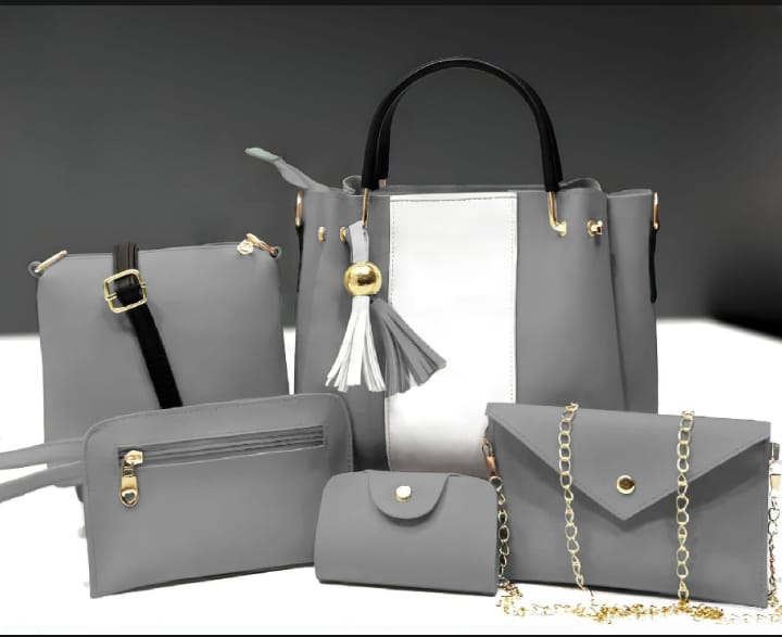 Fashionable 5-Piece Designer Leather Bag Set- Durable &stylish