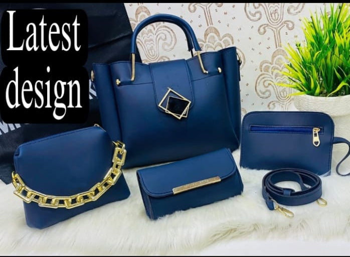 Stylish 4-Piece Handbag Set – Stylish Tote, Shoulder Bag, Crossbody & Pouch