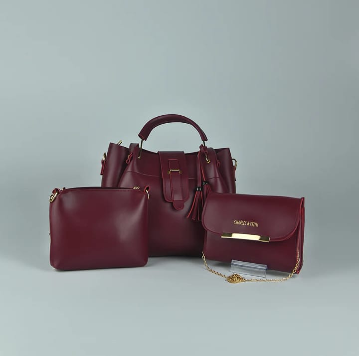 Luxury 3-Piece Genuine Leather Bag Set - Durable & Stylish