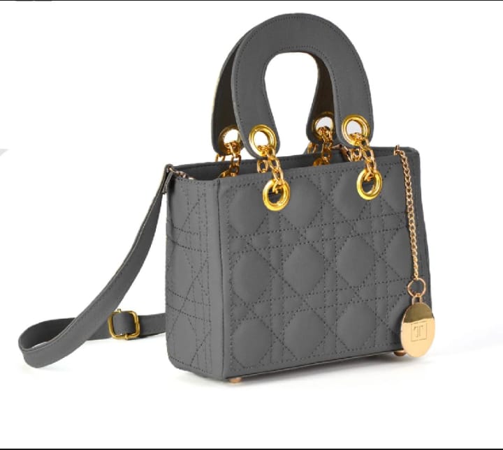 Designer Leather Handbag with a Secure Top Handle & Elegant Long Strap