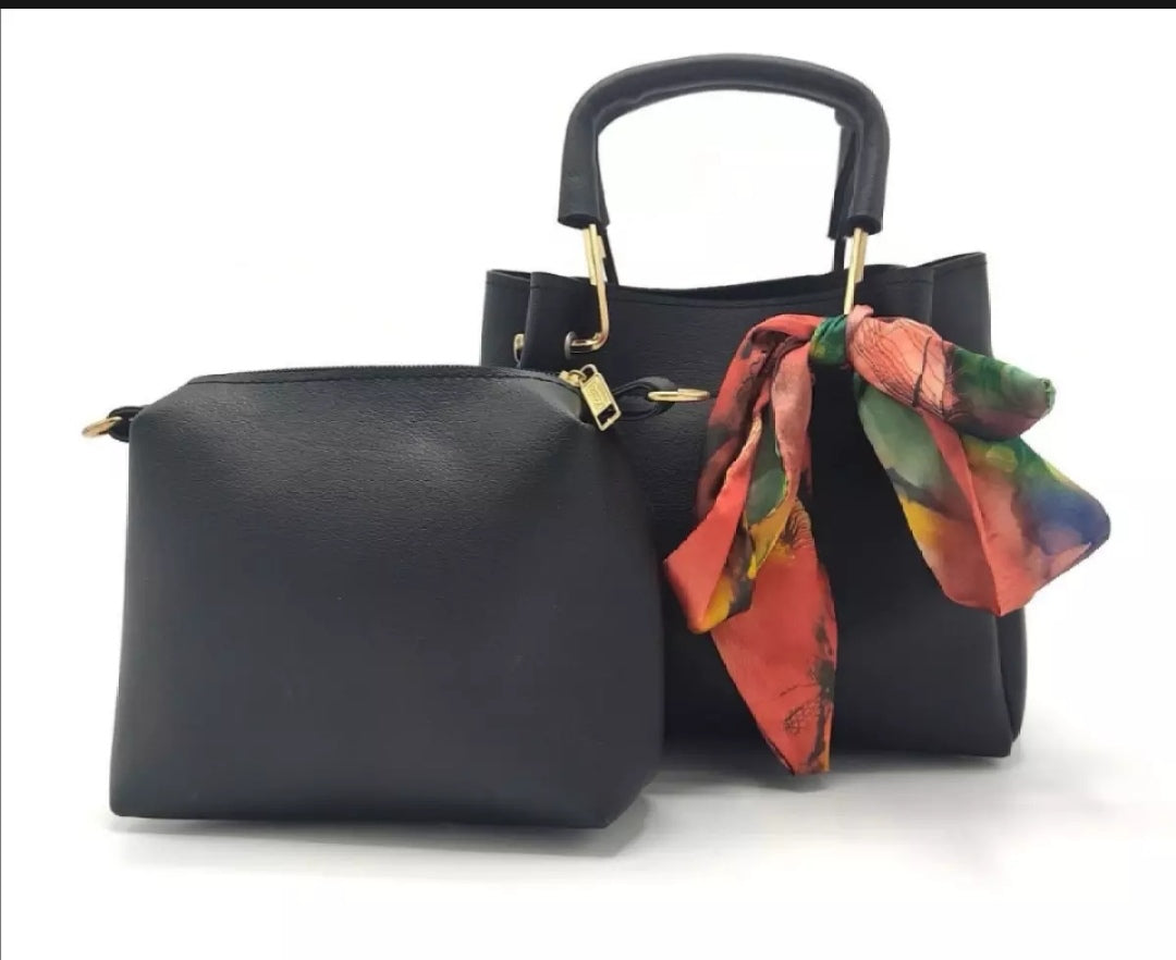 Stylish Women's 2-Piece Leather Bag Combo – Hand Bag & Pouch